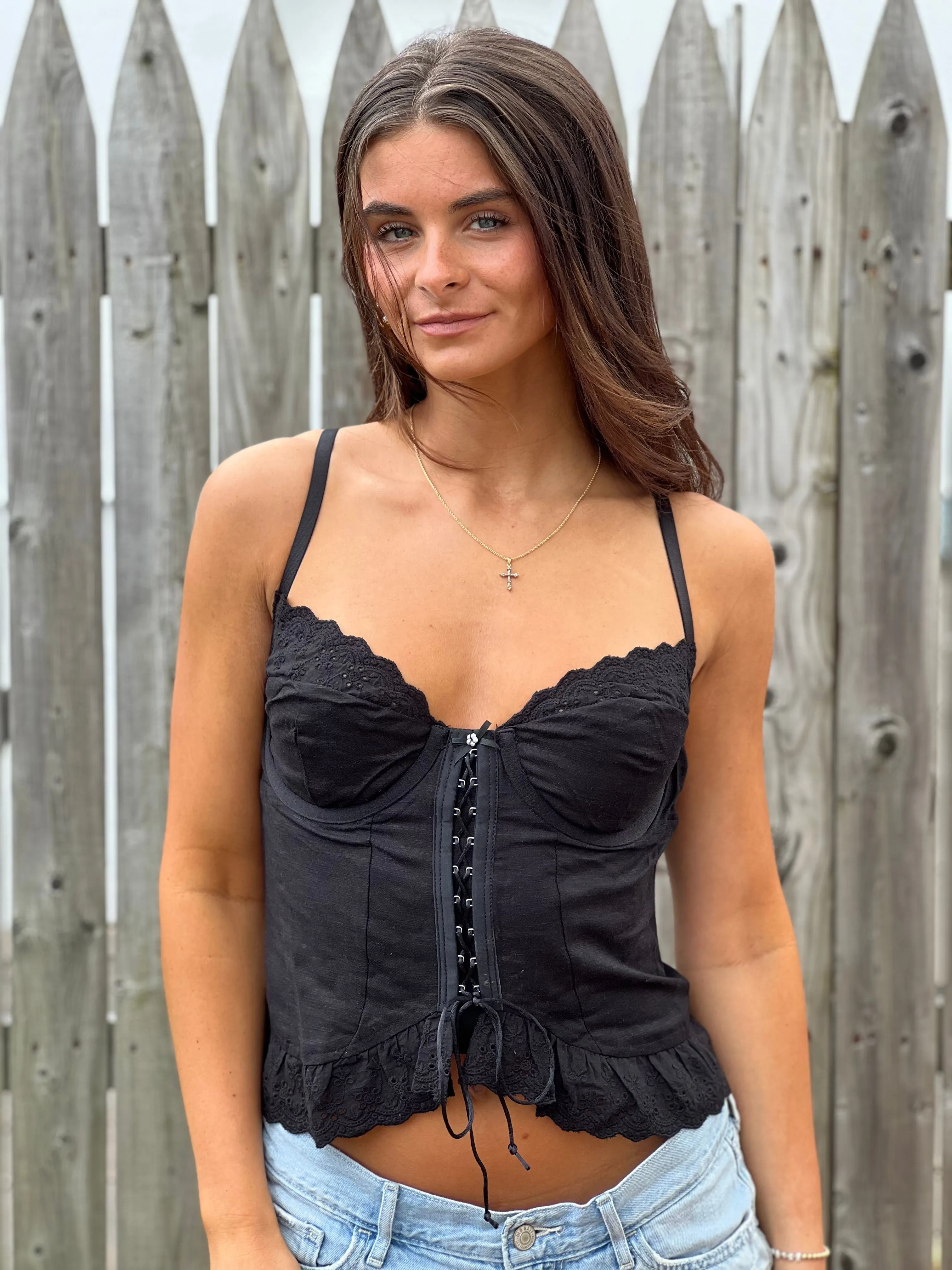 Linen Corset Tank