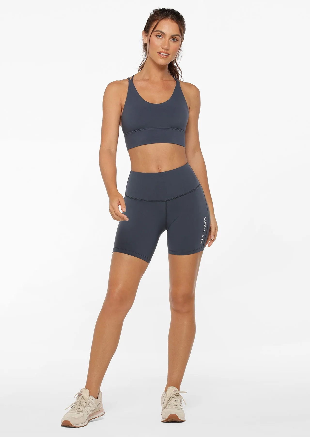 Lotus Longline Sports Bra Night Blue