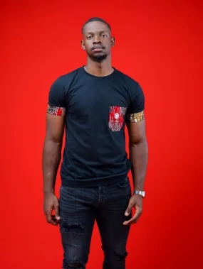 Mens - Thobile Black Cotton Tee