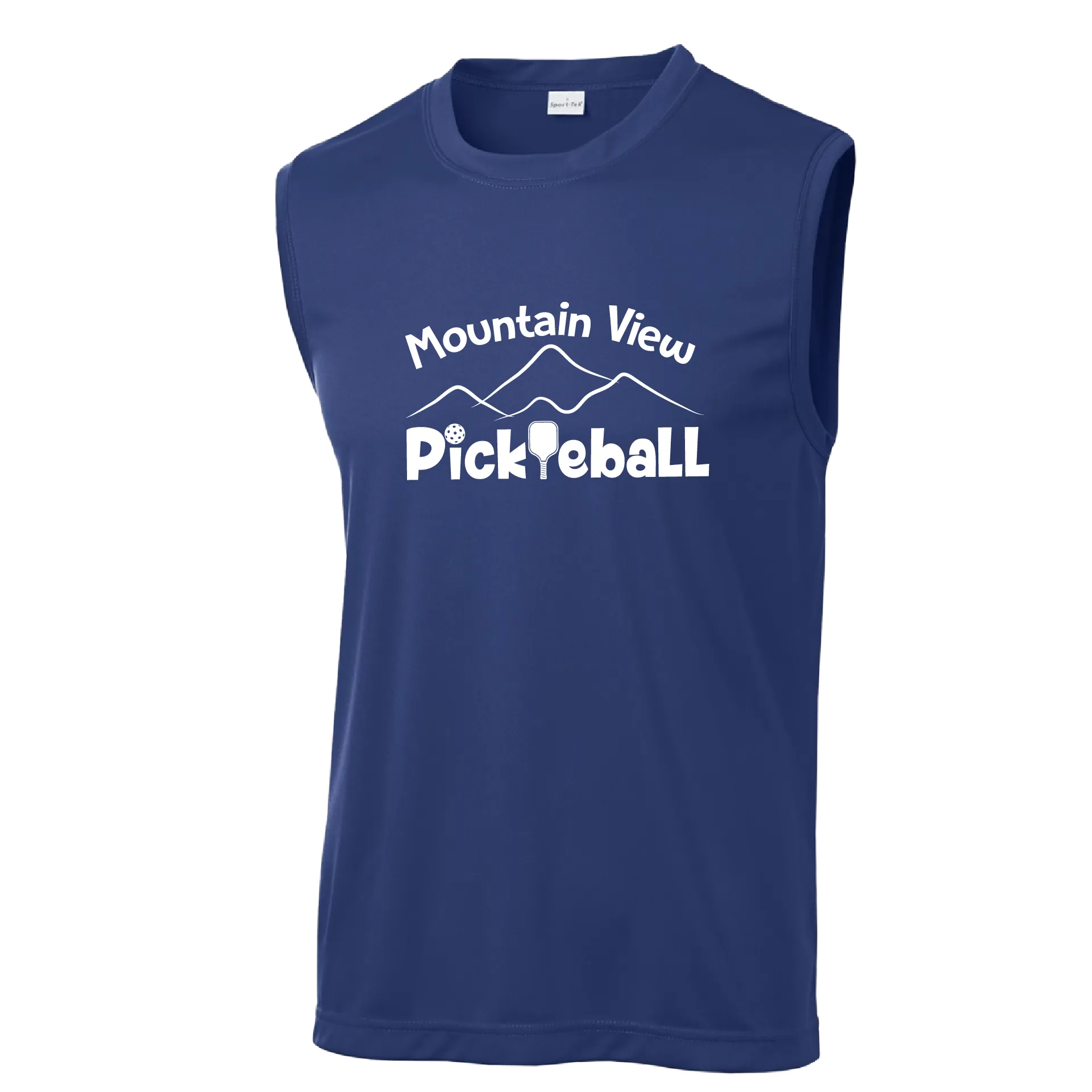 Mountain View Pickleball Club | Men's Sleeveless Pickleball Shirt | 100% Polyester