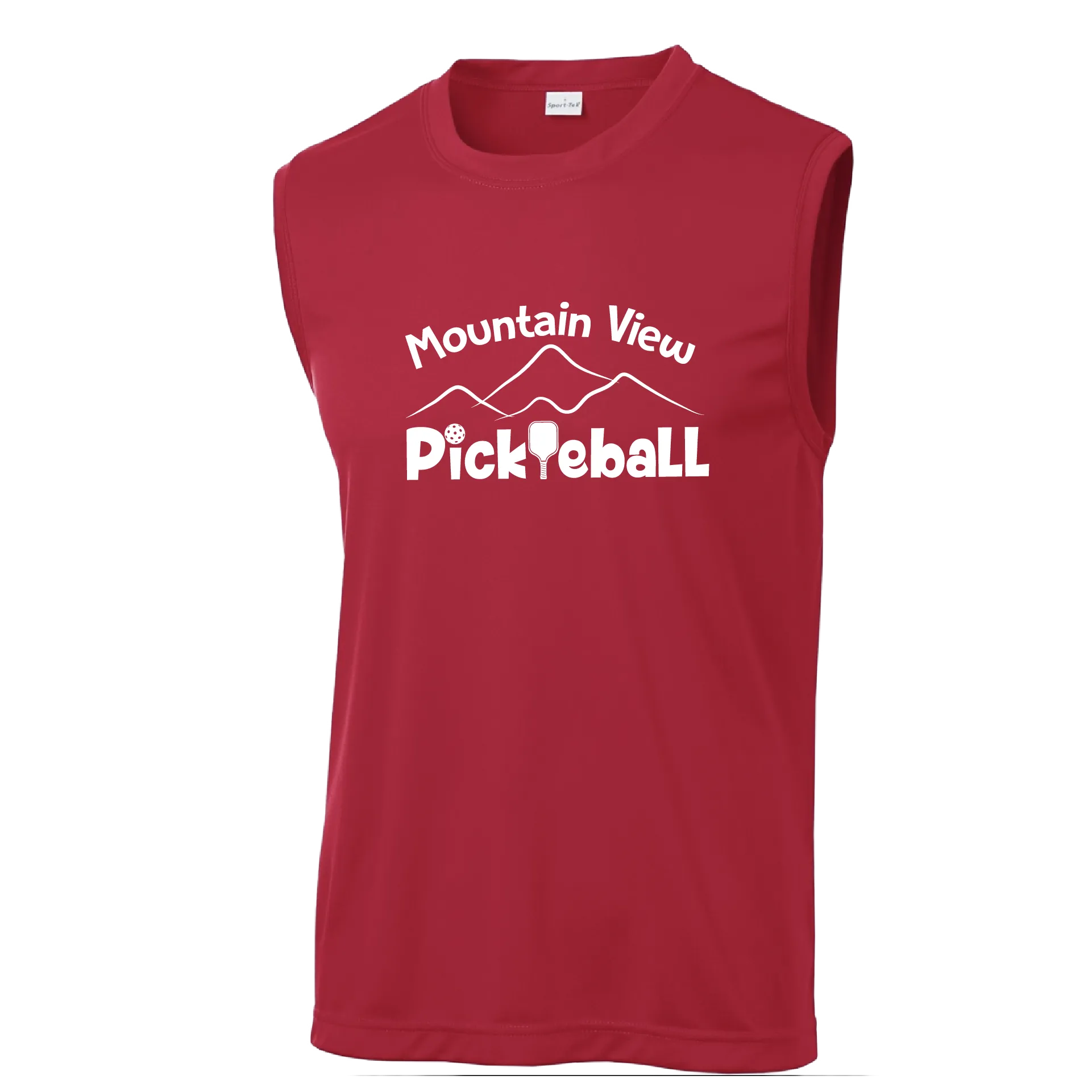 Mountain View Pickleball Club | Men's Sleeveless Pickleball Shirt | 100% Polyester