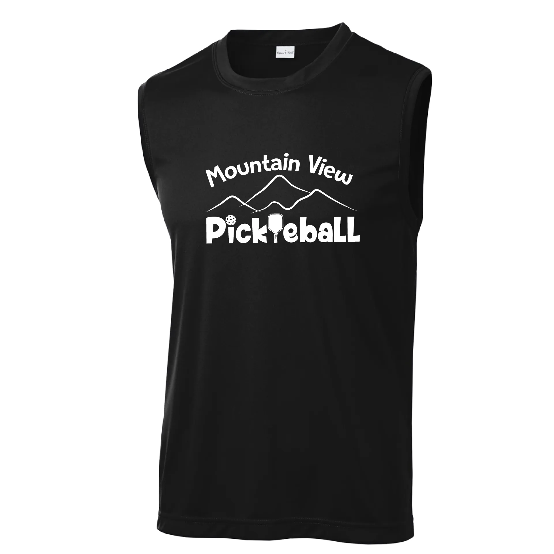 Mountain View Pickleball Club | Men's Sleeveless Pickleball Shirt | 100% Polyester