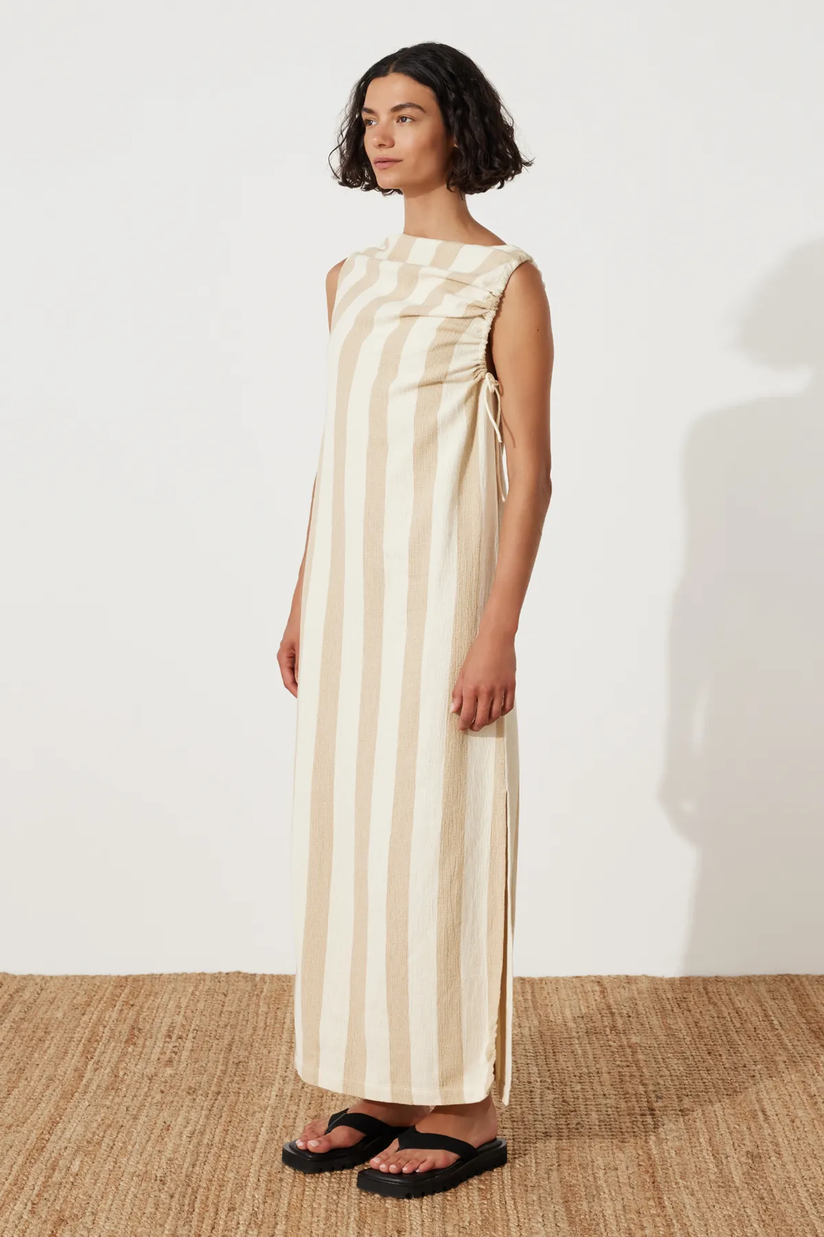 Natural Stripe Organic Cotton Dress