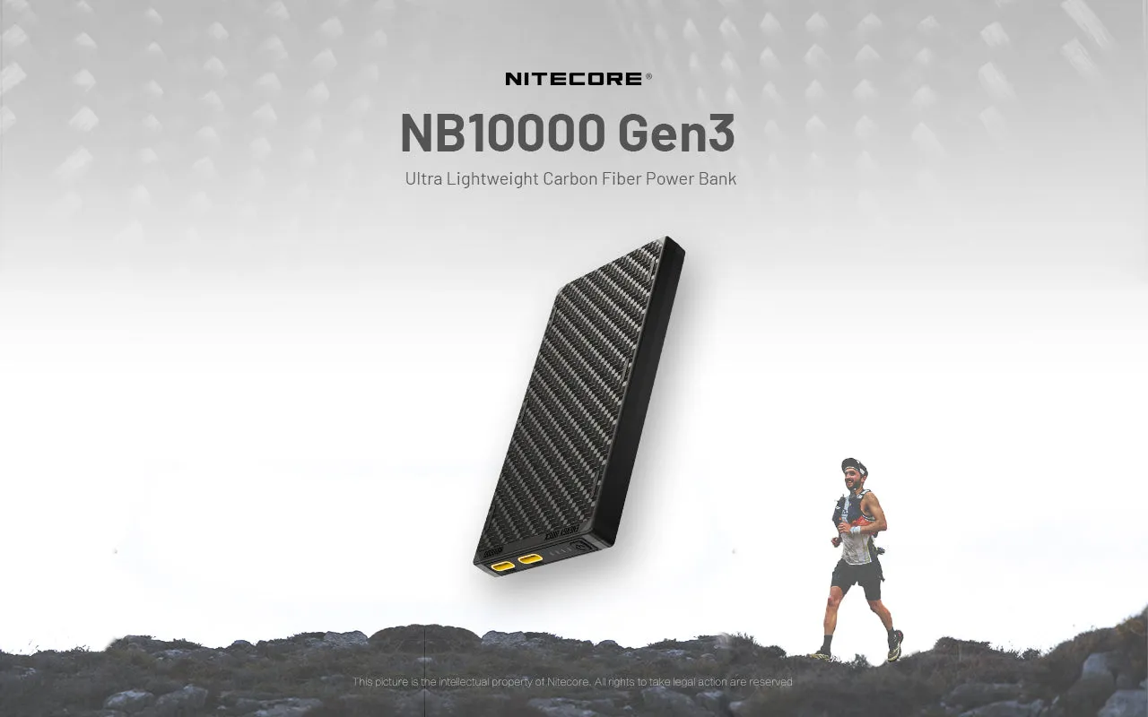 NB10000 Carbon Fiber Energy Brick (10,000mAh 3A GEN3)