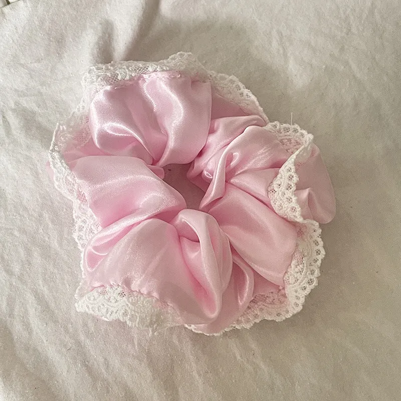 Pastel Lace Scrunchies