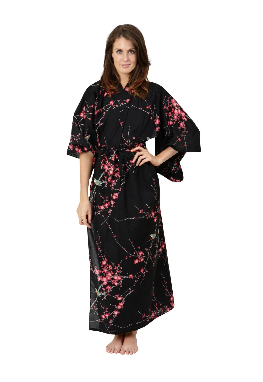 Plum & Warbler Long Cotton Kimono