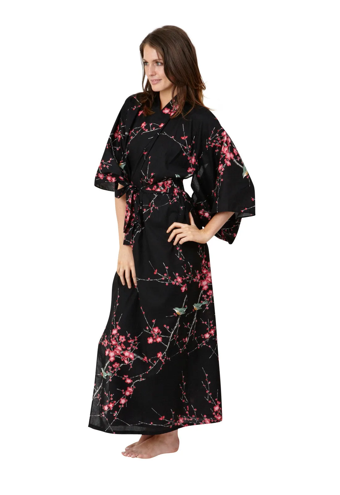 Plum & Warbler Long Cotton Kimono