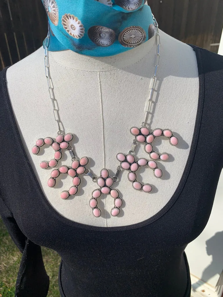 Whimsical Pastel Cotton Candy Naja Necklace with Elegant Design