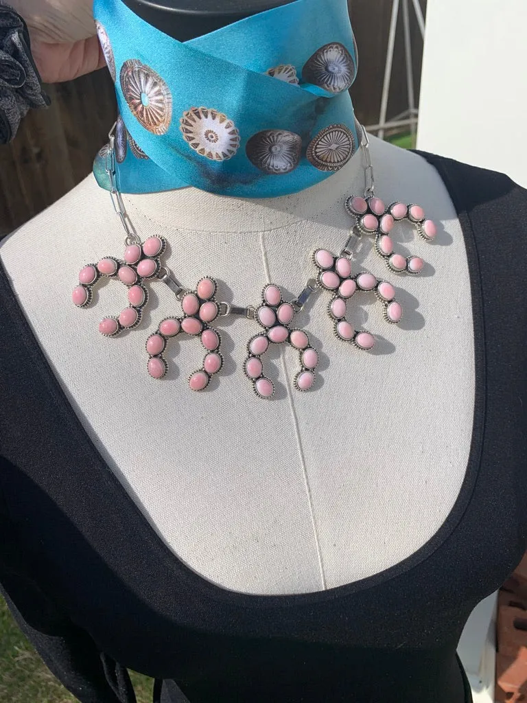 Whimsical Pastel Cotton Candy Naja Necklace with Elegant Design