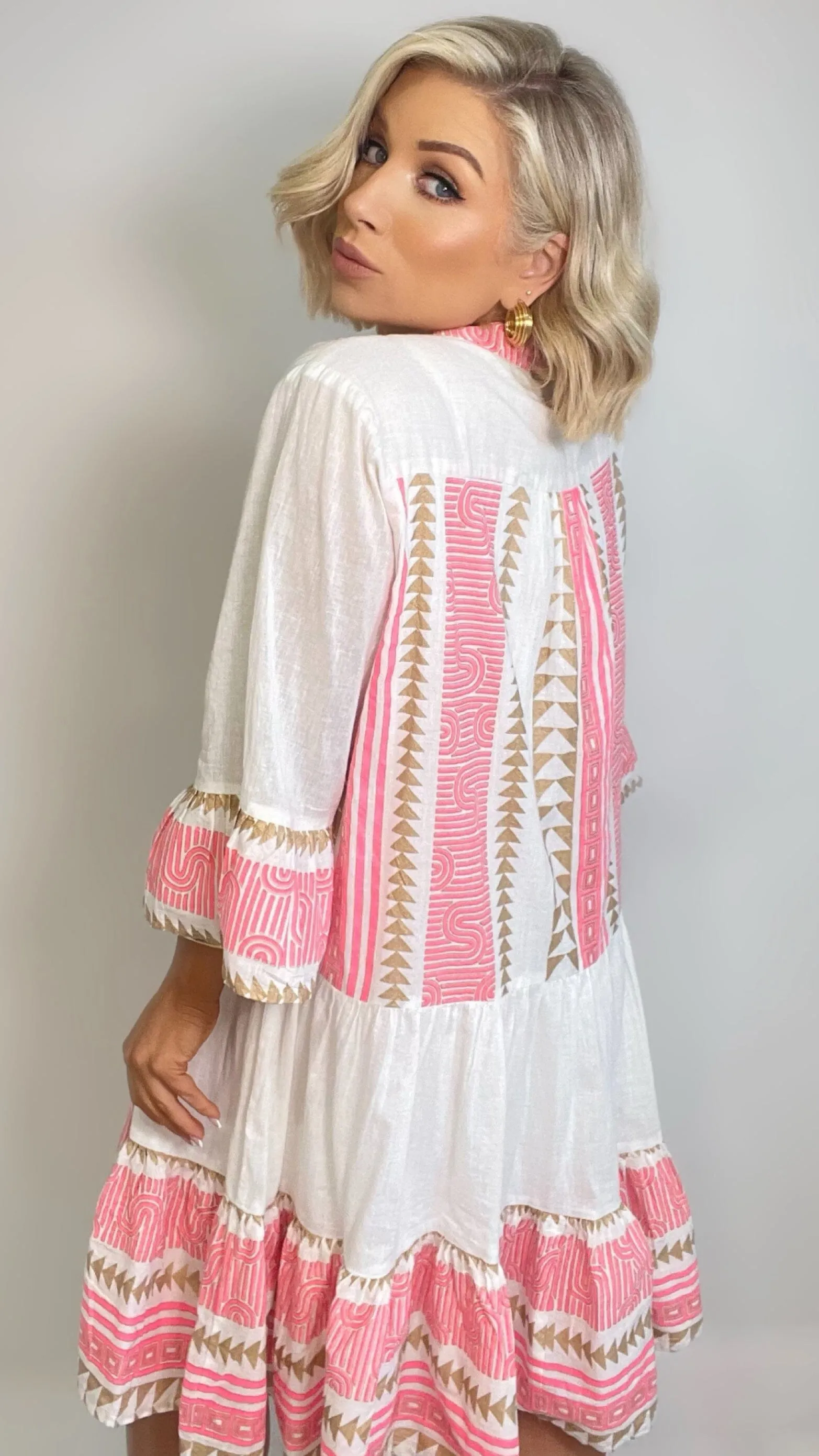 RAILAY COTTON DRESS - PINK