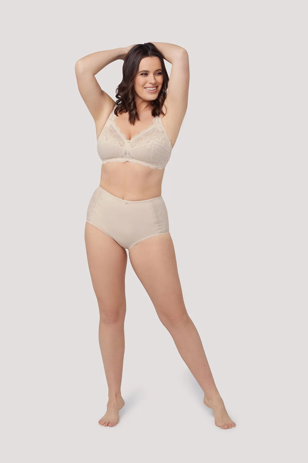 Ruby Lace Underwire-Free Bra - Soft Sand