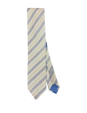 Silk & Linen Striped Tie | Blues