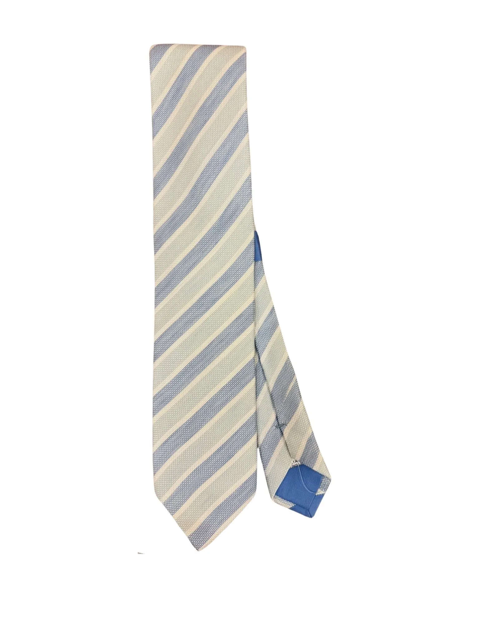 Silk & Linen Striped Tie | Blues