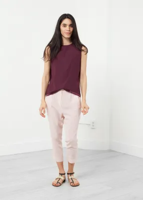 Elegant Silk Drop-Crotch Pants with Comfort Fit