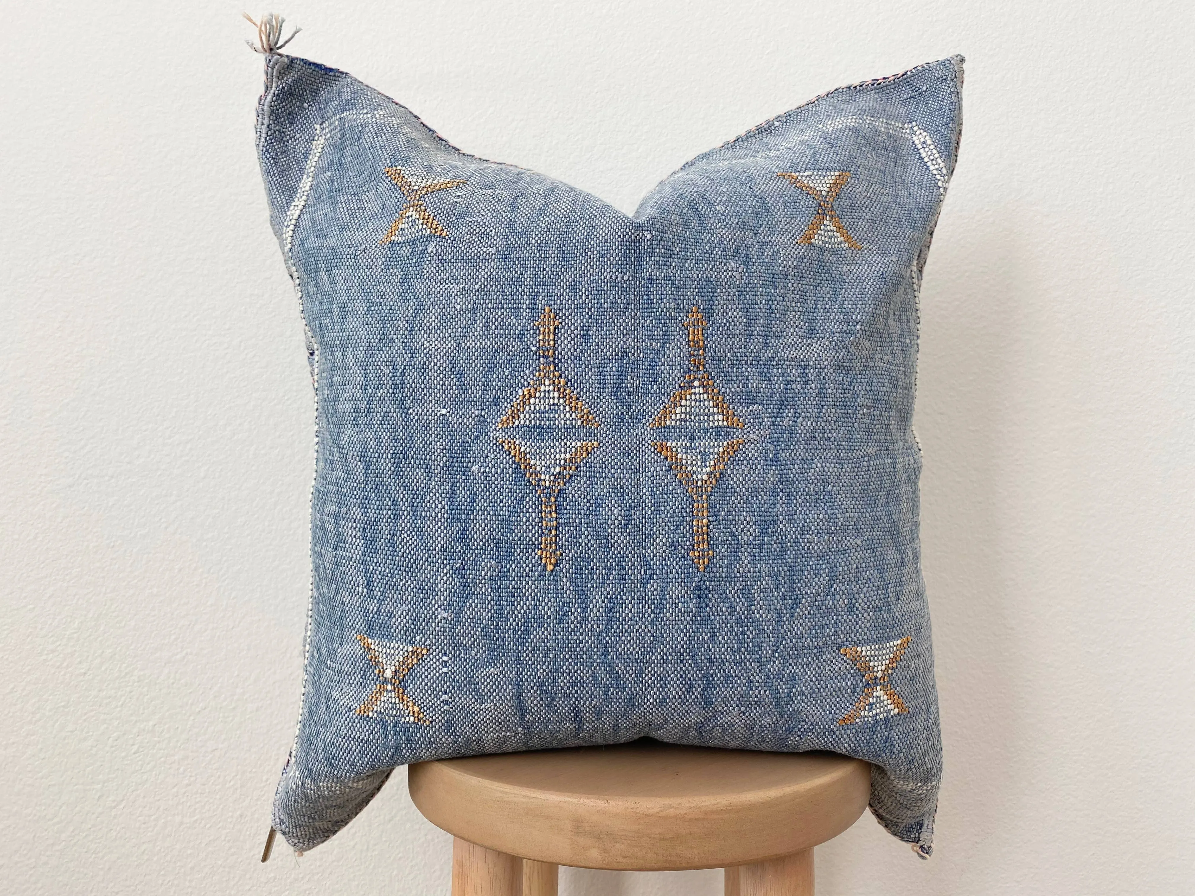 Silk Sabra Pillow - Blue