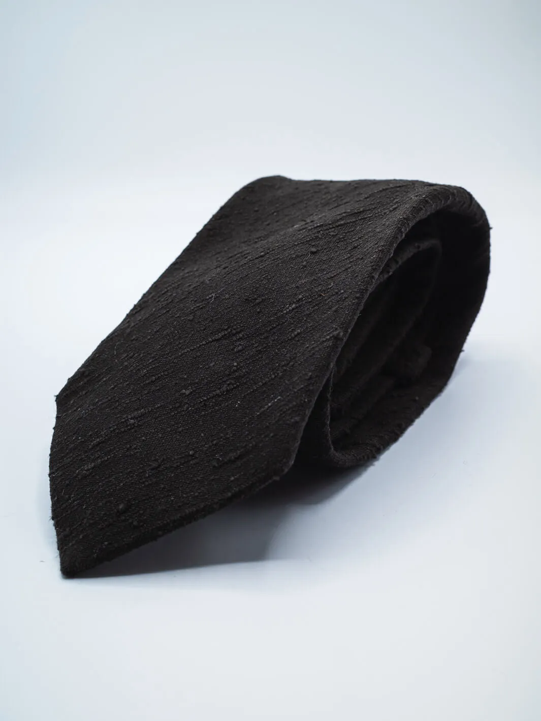 Silk Shantung Tie - Black