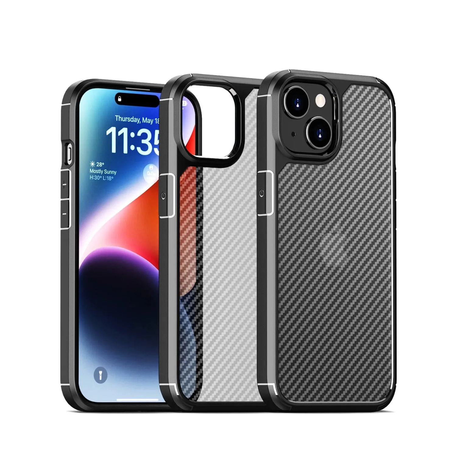 Venture Series Carbon-Fiber Style Case  - iPhone 15