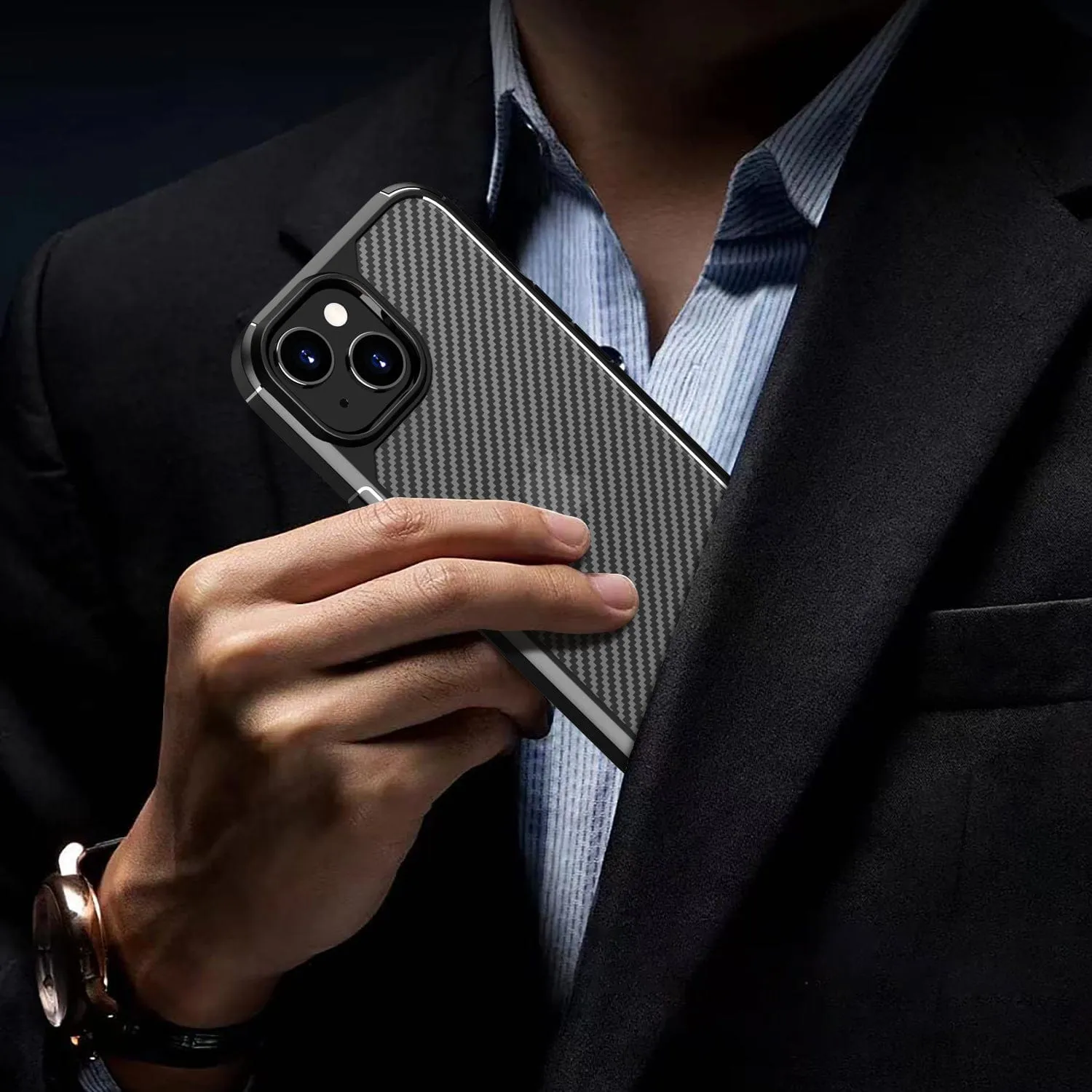 Venture Series Carbon-Fiber Style Case  - iPhone 15