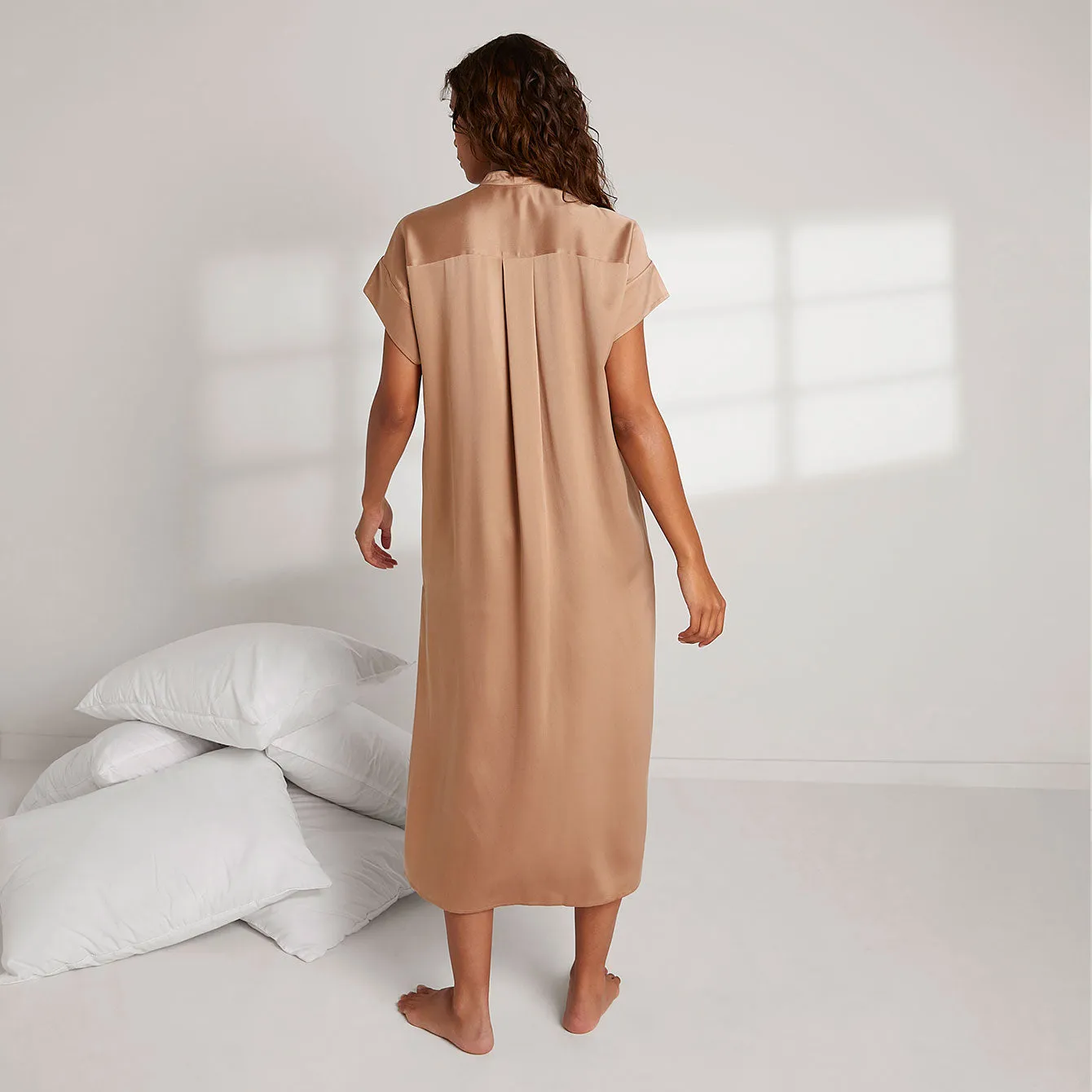 Washable Silk Maxi Pullover Dress